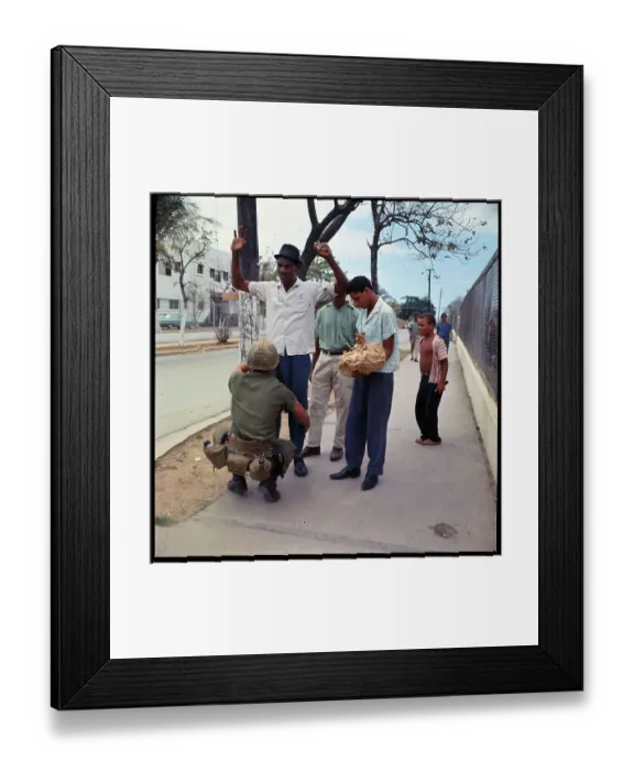 Framed Print : US Marines Frisking Dominican Citizen Framed Print : US Marines Frisking Dominican Citizen