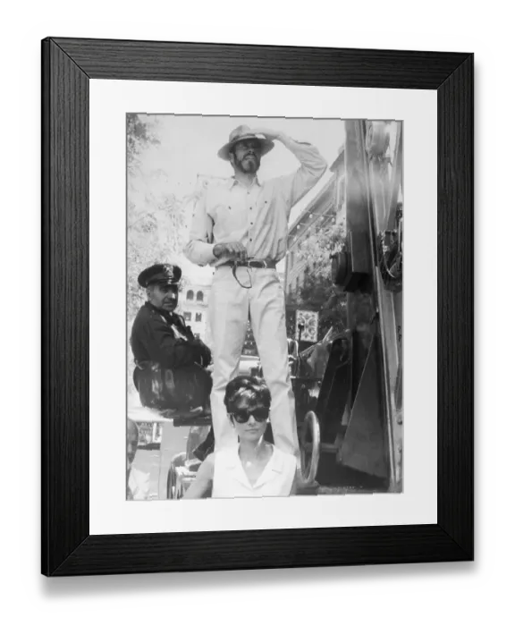 Framed Print : Mel Ferrer Standing and Gazing on Lookout for Audrey Hepburn