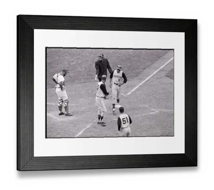 Framed Print : Willie Stargell Greeted Crossing Home Framed Print : Willie Stargell Greeted Crossing Home