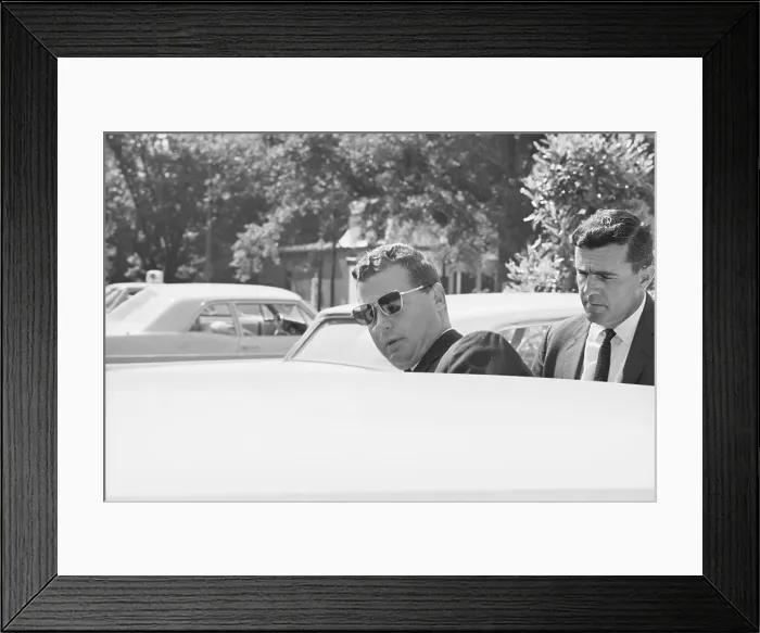 Framed Print : FBI Agent Escorting Gary Thomas Rowe to Waiting Car Framed Print : FBI Agent Escorting Gary Thomas Rowe to Waiting Car
