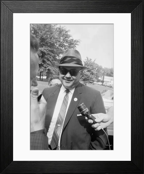 Framed Print : Alabama Sheriff Jim Clark at Microphone Framed Print : Alabama Sheriff Jim Clark at Microphone