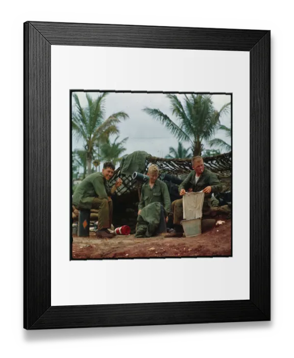 Framed Print : Marines on Gun Crew Duty Framed Print : Marines on Gun Crew Duty
