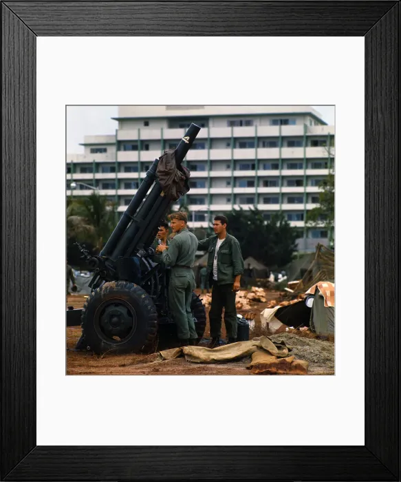 Framed Print : Marines Working on Artillery Framed Print : Marines Working on Artillery