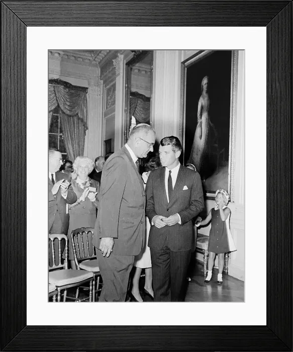 Framed Print : Kennedy Speaking to Guests Framed Print : Kennedy Speaking to Guests