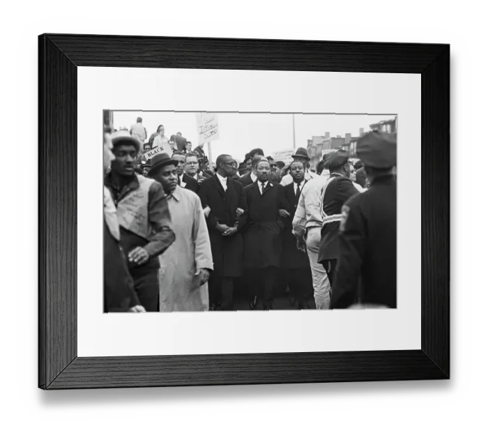 Framed Print : Martin Luther King Leading Protest March Framed Print : Martin Luther King Leading Protest March