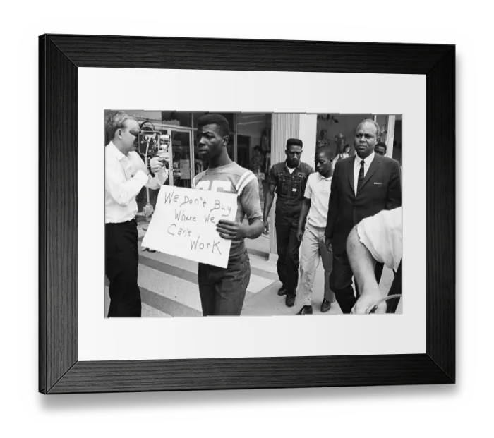 Framed Print : James Farmer Among Protesters Framed Print : James Farmer Among Protesters