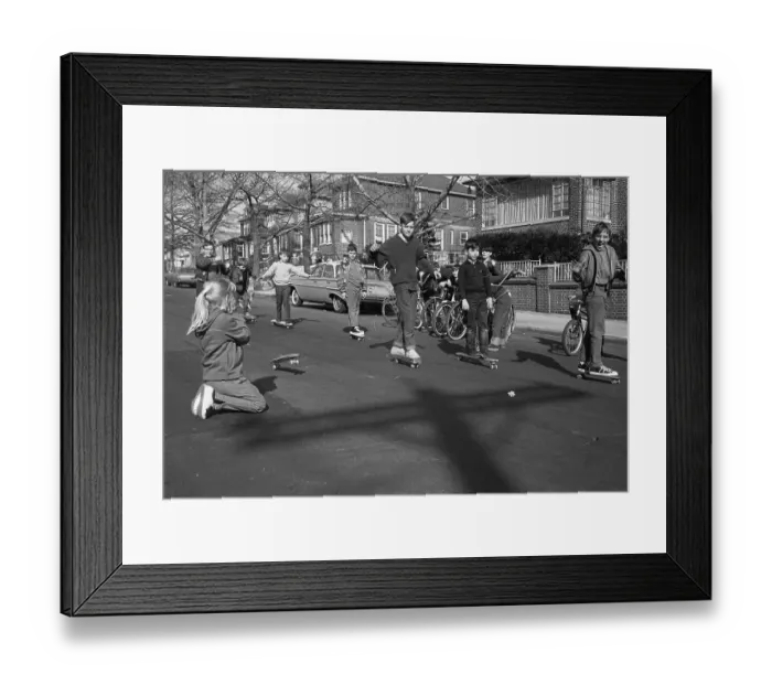 Framed Print : Kids Skateboarding Framed Print : Kids Skateboarding