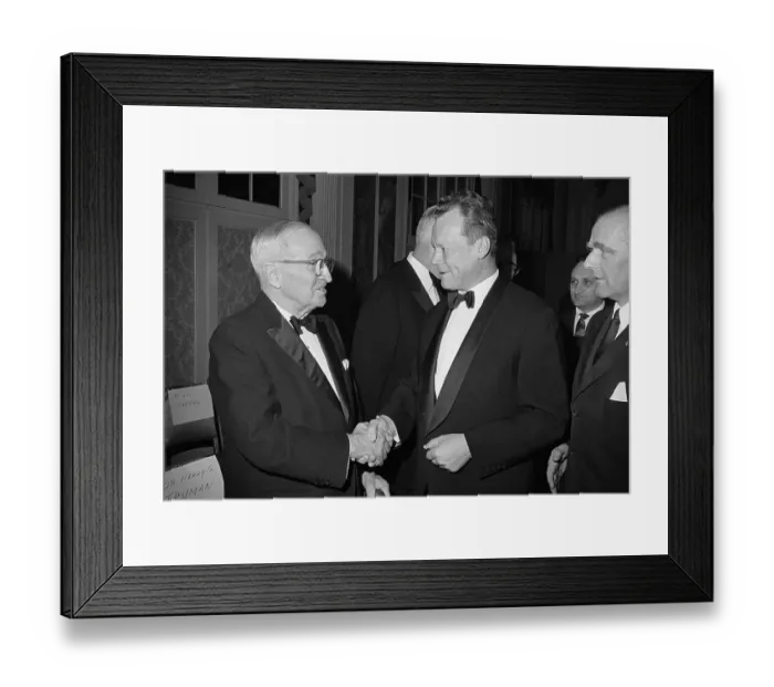 Framed Print : Willy Brandt and Harry Truman Shaking Hands Framed Print : Willy Brandt and Harry Truman Shaking Hands