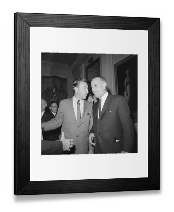 Framed Print : President Johnson W / Adam Clayton Powell Framed Print : President Johnson W / Adam Clayton Powell