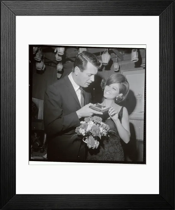 Framed Print : Actor Rock Hudson Winning Acting Award