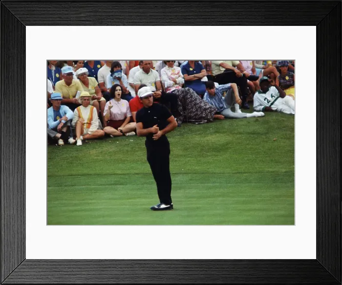 Framed Print : Gary Player Watching His Put During Masters Tournament Framed Print : Gary Player Watching His Put During Masters Tournament