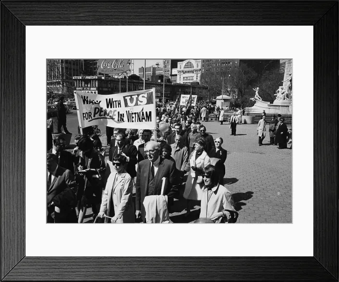 Framed Print : Dr. Benjamin Spock Leading Vietnam War Demonstration Framed Print : Dr. Benjamin Spock Leading Vietnam War Demonstration