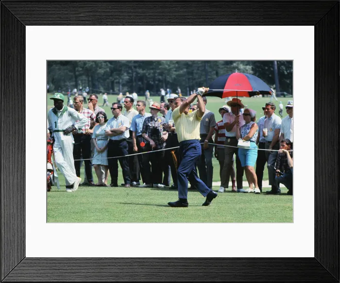 Framed Print : Arnold Palmer Driving Golf Ball