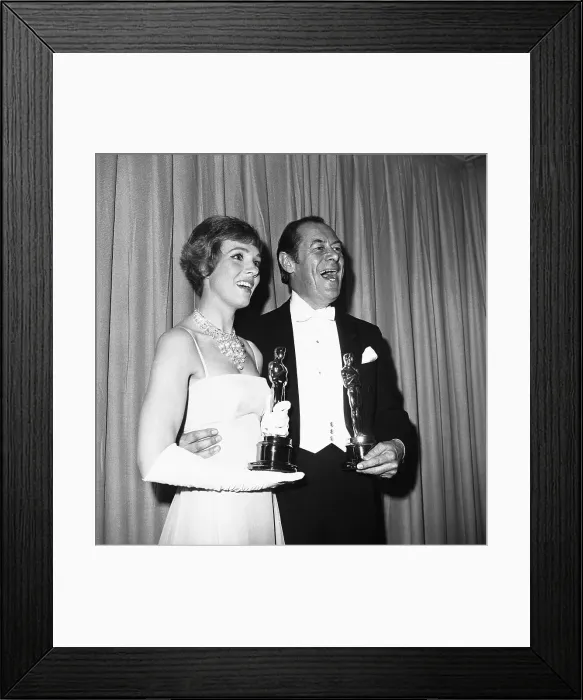 Framed Print : Julie Andrews and Rex Harrison Holding Academy Awards Framed Print : Julie Andrews and Rex Harrison Holding Academy Awards