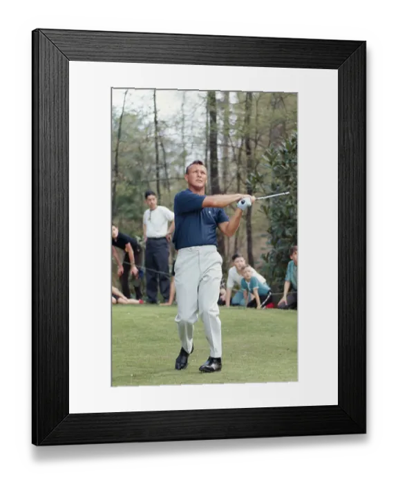 Framed Print : Arnold Palmer Practicing For Tournament