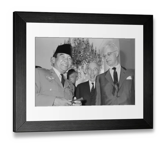 Framed Print : Ellsworth Bunker, Howard P. Jones and President Sukarno Framed Print : Ellsworth Bunker, Howard P. Jones and President Sukarno