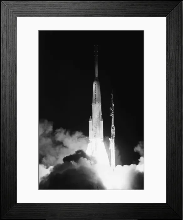 Framed Print : Delta Rocket Launching from Cape Kennedy Framed Print : Delta Rocket Launching from Cape Kennedy