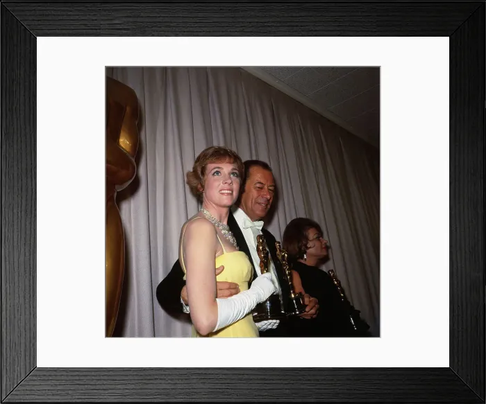 Framed Print : Oscar Winners Julie Andrews and Rex Harrison Hold Their Awards Framed Print : Oscar Winners Julie Andrews and Rex Harrison Hold Their Awards