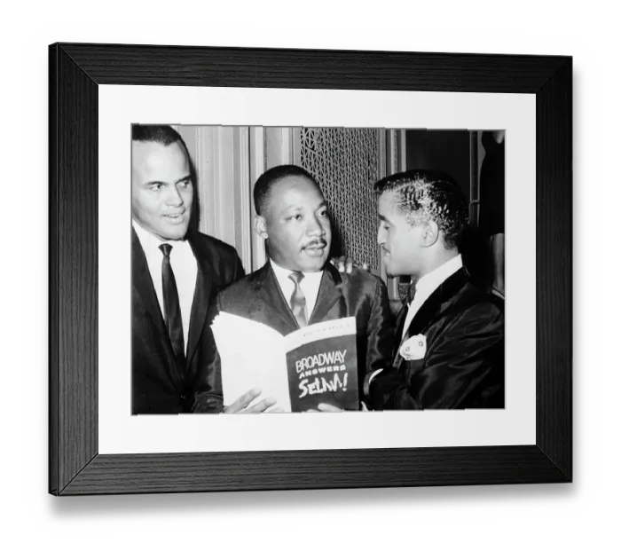 Framed Print : Martin Luther King Holding Broadway Playbill Framed Print : Martin Luther King Holding Broadway Playbill