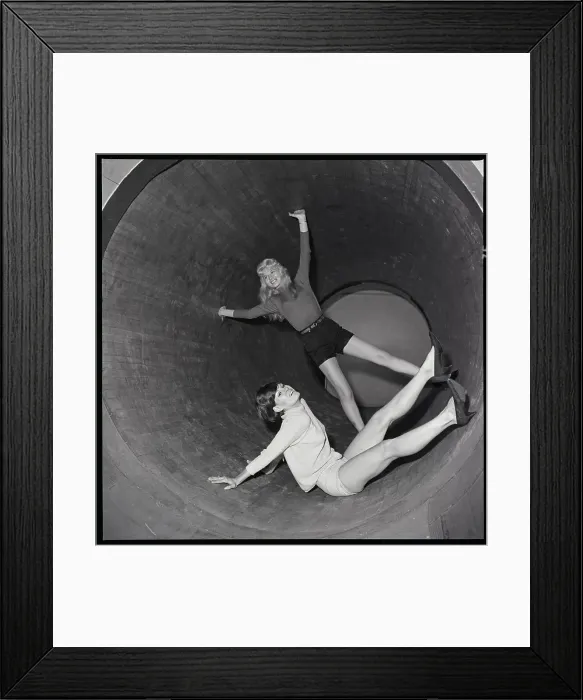 Framed Print : Women in the Spinning Barrel Framed Print : Women in the Spinning Barrel