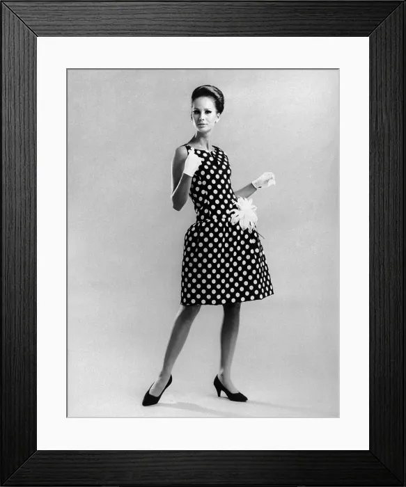 Framed Print : Geoffrey Beene Polka Dot Dress Framed Print : Geoffrey Beene Polka Dot Dress