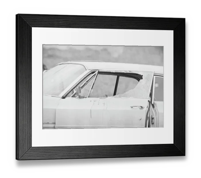 Framed Print : Busted Window with Blood on Door Framed Print : Busted Window with Blood on Door