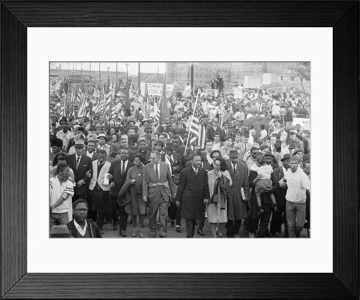 Framed Print : Selma / Montgomery March Leaders & Crowd Framed Print : Selma / Montgomery March Leaders & Crowd