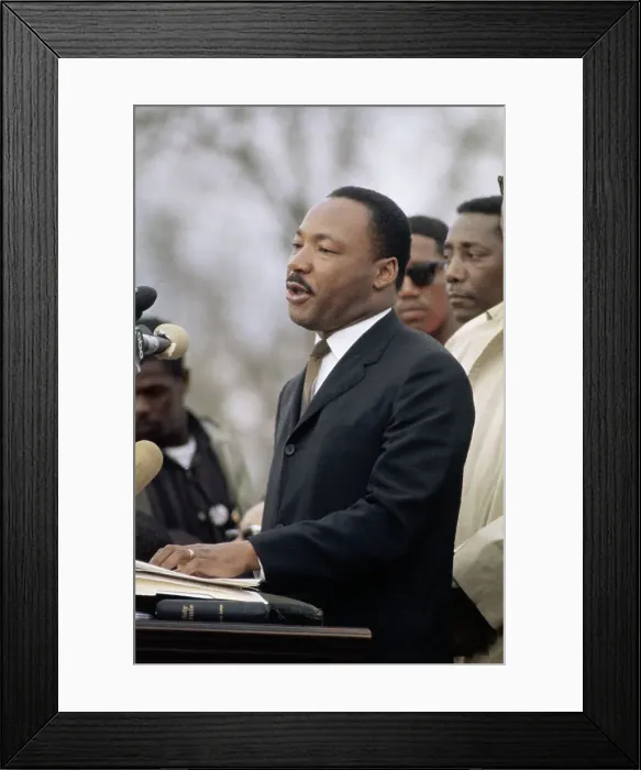 Framed Print : Martin Luther King Jr. Speaking in Montgomery Framed Print : Martin Luther King Jr. Speaking in Montgomery