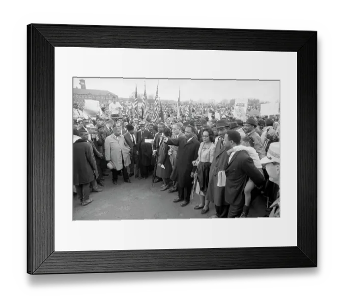 Framed Print : Martin Luther King Preparing to March Framed Print : Martin Luther King Preparing to March
