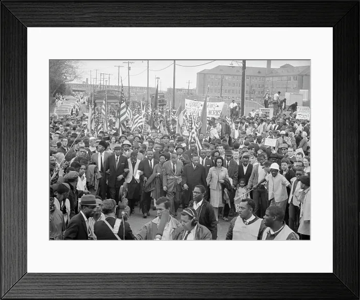 Framed Print : Martin Luther King Leading March Framed Print : Martin Luther King Leading March