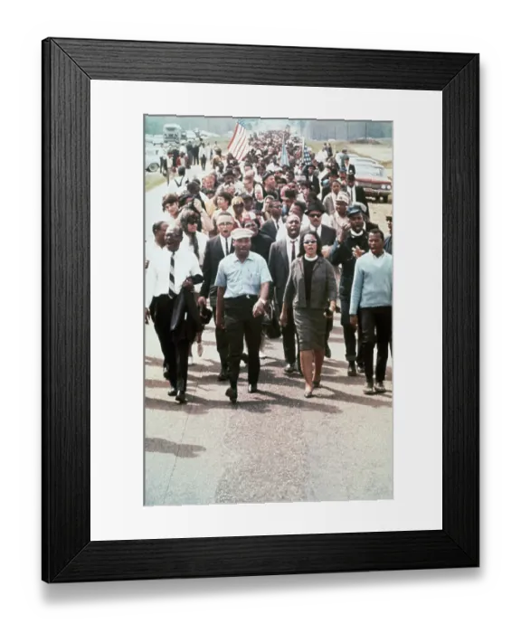 Framed Print : Martin Luther King Leading a Civil Rights March Framed Print : Martin Luther King Leading a Civil Rights March