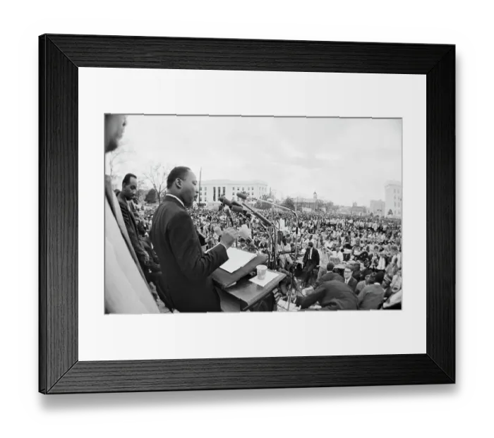 Framed Print : Martin Luther King, Jr. Addressing Marchers Framed Print : Martin Luther King, Jr. Addressing Marchers