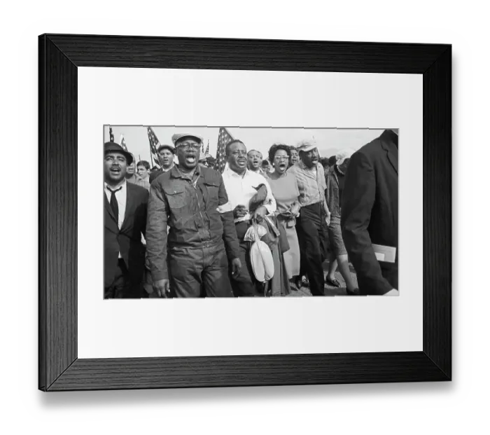Framed Print : King and Abernathy Marching to Montgomery Framed Print : King and Abernathy Marching to Montgomery