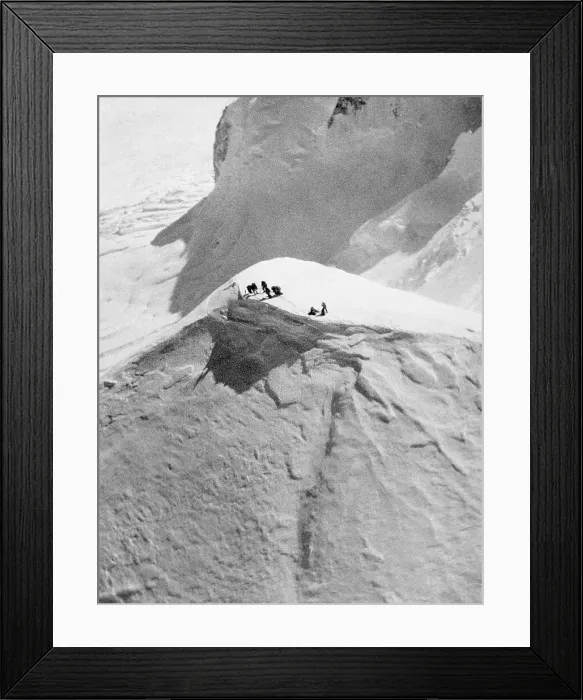 Framed Print : Climbers Climbing Mount Kennedy Framed Print : Climbers Climbing Mount Kennedy