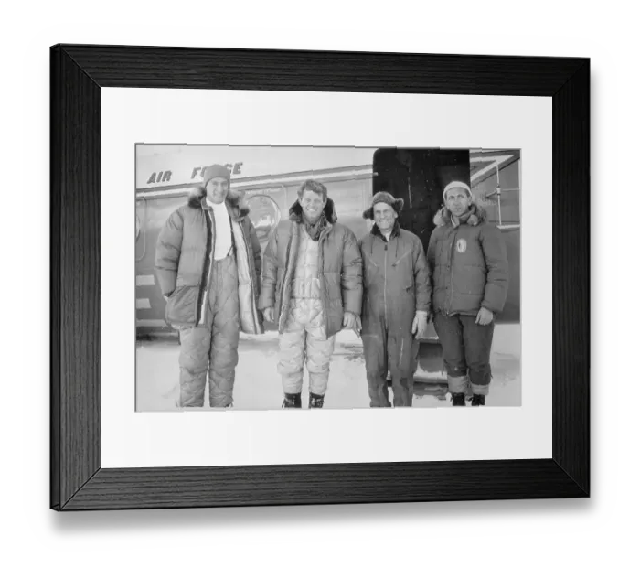 Framed Print : Robert Kennedy Posing With Expedition Members Framed Print : Robert Kennedy Posing With Expedition Members