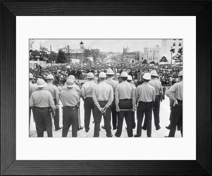Framed Print : State Agents Watch Civil Rights Marchers Framed Print : State Agents Watch Civil Rights Marchers