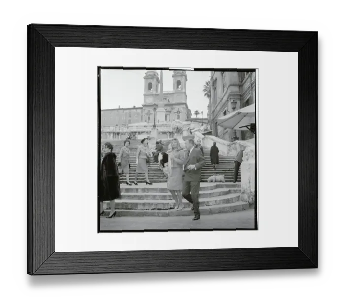 Framed Print : Henry Ford II with Second Wife at Spanish Steps Framed Print : Henry Ford II with Second Wife at Spanish Steps