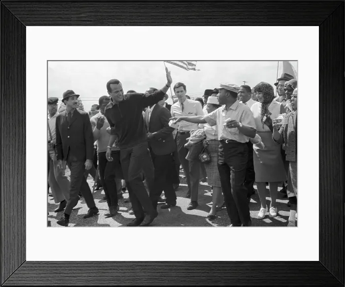 Framed Print : Dr. King with Famous Supporters Framed Print : Dr. King with Famous Supporters