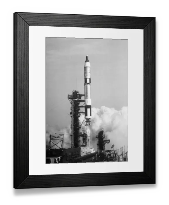 Framed Print : Gemini-3 Space Capsule Launching Framed Print : Gemini-3 Space Capsule Launching
