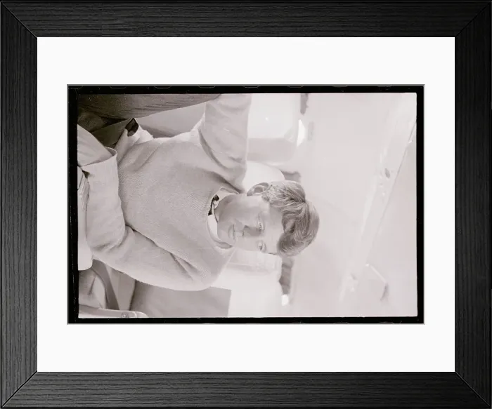 Framed Print : Robert F. Kennedy Wearing Sweater Before Landing in Yukon Framed Print : Robert F. Kennedy Wearing Sweater Before Landing in Yukon