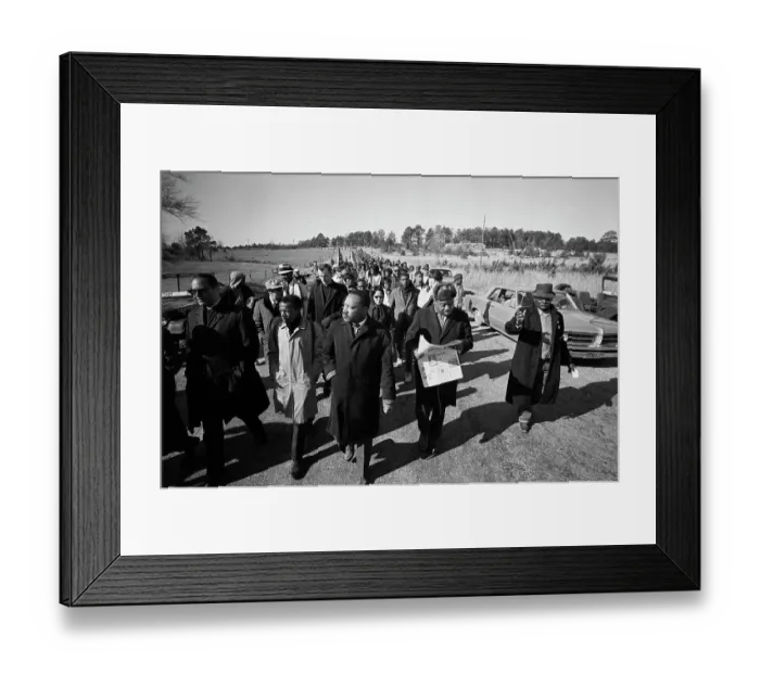 Framed Print : Ralph Abernathy Reading Newspaper During March Framed Print : Ralph Abernathy Reading Newspaper During March