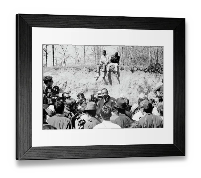 Framed Print : Press Conference During Civil Rights March Framed Print : Press Conference During Civil Rights March