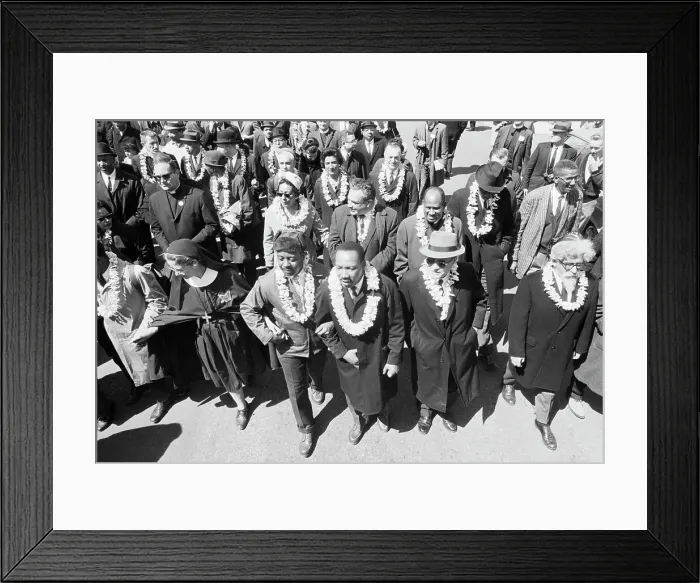 Framed Print : Rev. Martin Luther King, Jr. Leading March in Selma Framed Print : Rev. Martin Luther King, Jr. Leading March in Selma