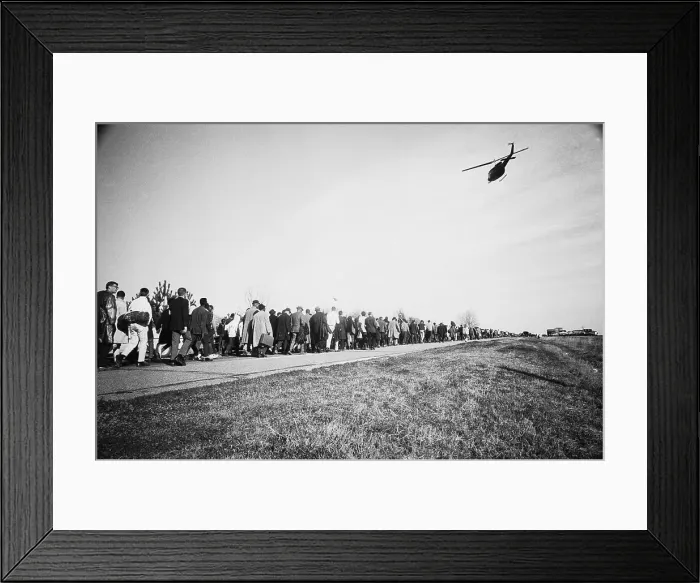 Framed Print : Civil Rights Demonstrators Marching Framed Print : Civil Rights Demonstrators Marching