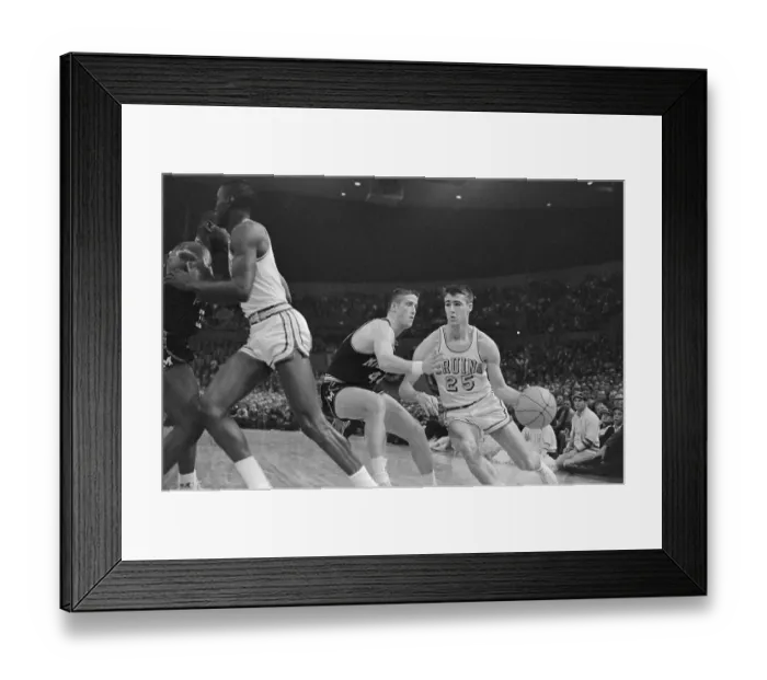 Framed Print : Gail Goodrich Running Past George Pomey Framed Print : Gail Goodrich Running Past George Pomey