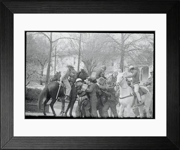Framed Print : Police Dispersing Civil Rights Group Framed Print : Police Dispersing Civil Rights Group