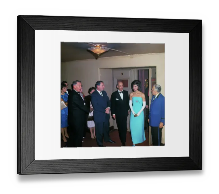 Framed Print : Jacqueline Kennedy Attending Opera in Powder Blue Evening Dress Framed Print : Jacqueline Kennedy Attending Opera in Powder Blue Evening Dress