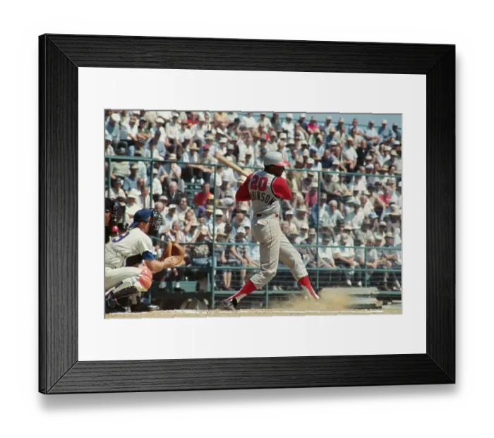 Framed Print : Frank Robinson Batting Framed Print : Frank Robinson Batting