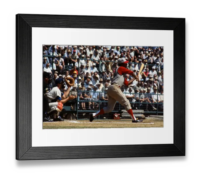 Framed Print : Vada Pinson Striking Out