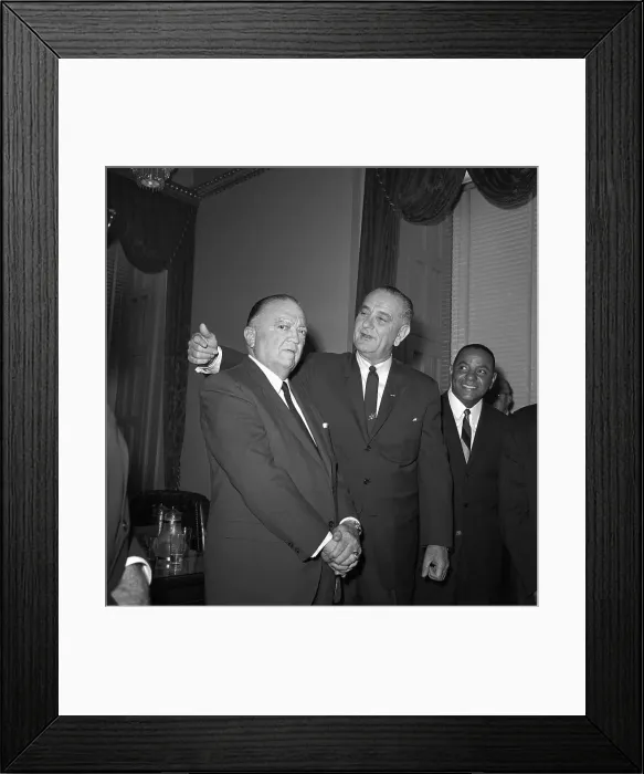 Framed Print : President Lyndon B. Johnson and F.B.I. Director J. Edgar Hoover Framed Print : President Lyndon B. Johnson and F.B.I. Director J. Edgar Hoover